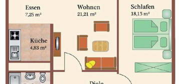 Schöne 2- Zi- Etagenwohnung im Asemwald