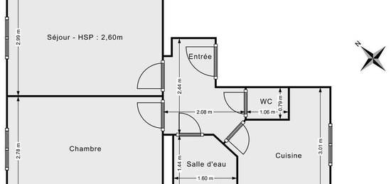 Location meublée 2 pièces 35 m2