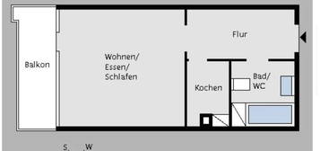 Schöne 1 Zimmer Wohnung in Stuttgart Hofen