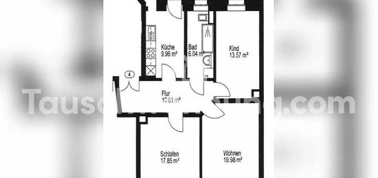 [TAUSCHWOHNUNG] Zentrale 3Z. Wohnung mit Balkon