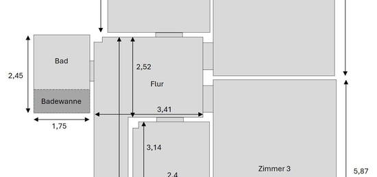 3-Zimmer-Wohnung in Düsseldorf Pempelfort am Hofgarten