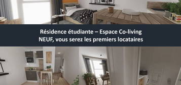 Studio 24 m² résidence neuve Co-living