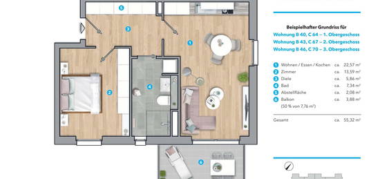 Moderne 2-Zimmer Neubauwohnung in Würselen – Ihr neues Zuhause!