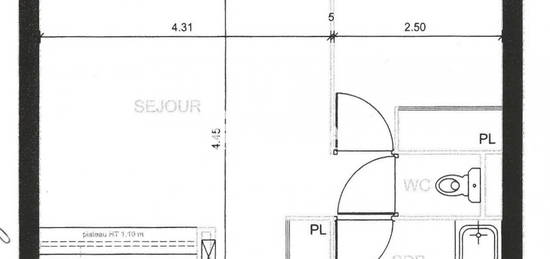 T2 de 40 m2 à Etauliers