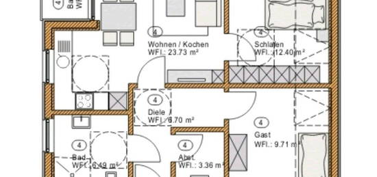 Attraktive Neubauwohnung in Bocholt- Lowick zur Miete, Erstbezug