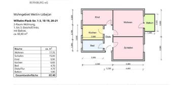 3-Raum-Wohnung in Löbejün zu vermieten im 2. Geschoss