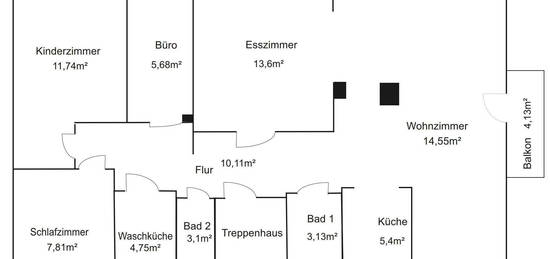 5-Raum-Dachgeschosswohnung mit Balkon in Bayreuth