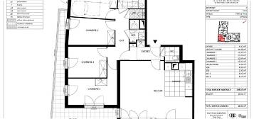 Appartement  à louer, 5 pièces, 4 chambres, 102 m²
