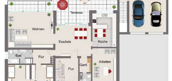 Attraktive und gepflegte 4-Zimmer-Erdgeschosswohnung mit Balkon und Einbauküche in Bünde