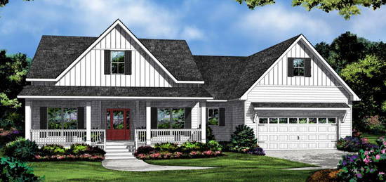 Berglund Modern Farmhouse Plan in Cookeville, TN: Build On Your Lot, Cookeville, TN 38501