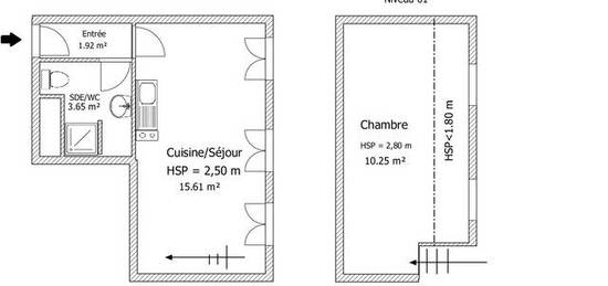 Location appartement 2 pièces 31 m²