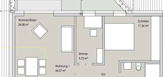 Attraktive 3-Zimmer-Erdgeschosswohnung mit Terrasse