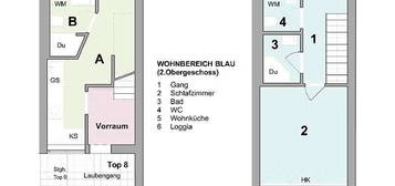 3-Zimmer-(Anlage-) Wohnung mit Freiflächen in zentraler Lage und gutem Zustand