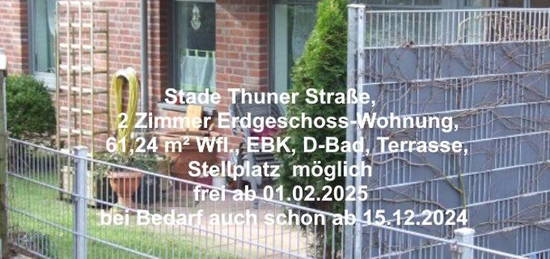 Stade, Thuner Straße, 2 Zimmer EG-Whg. mit Terrasse