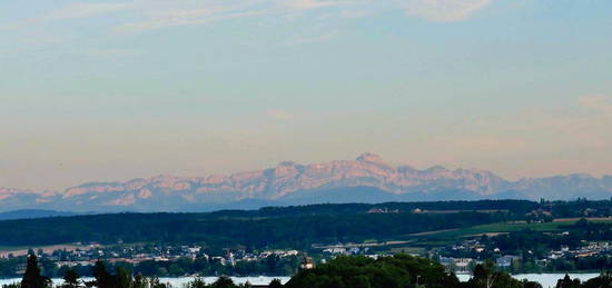 Freistehendes Einfamilienhaus mit See- und Alpenblick