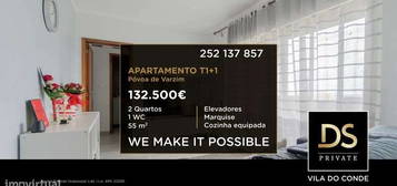 Apartamento T1+1 na Povoa de Varzim