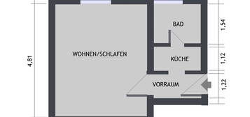 Zenrtrale 1-Zimmerwohung in Bogenhausen