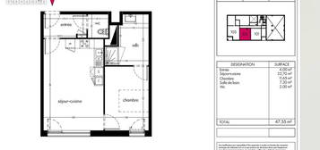 Appartement NEUF Mutinot 2 pièces 48 m² proche de tout , Située au cœur du quartier République-Éperon