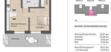 Neubau 1,5-Raum-EG-Wohnung mit gehobener Innenausstattung mit Garten und EBK in Asperg