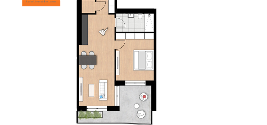 Moderne 2-Zimmer- Wohnung mit sonnigem Balkon
