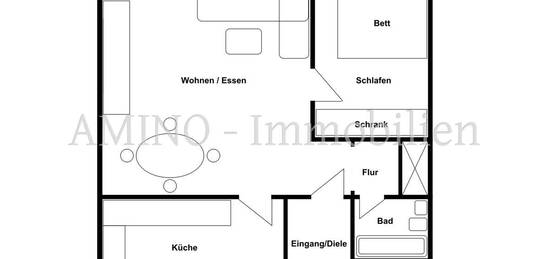 "Sanierungsbedürftige" 2-Zimmerwohnung im beliebten Stadtteil "Saarn" von Mülheim an der Ruhr