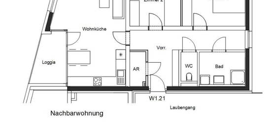 3-Zimmer-Wohnung mit Tiefgaragenplatz in der Augasse, Graz-Gösting