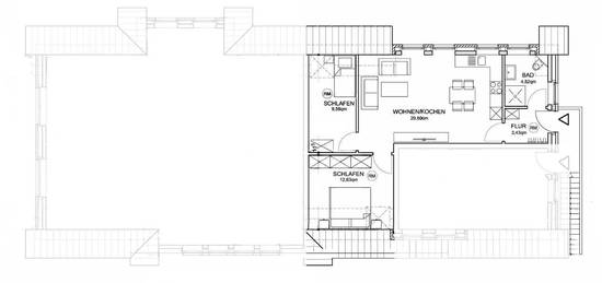 Helle Neubauwohnung im Außenbereich