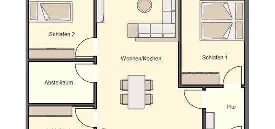 4 Zimmer (90 m²) Neubauwohnung (WBS erforderlich)