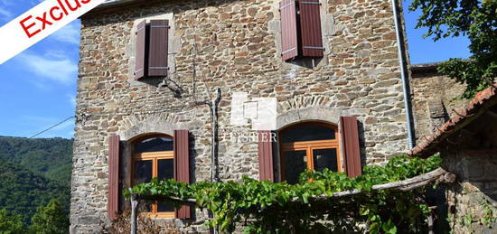 07140 Ardèche Sud : Exclusivité, maison en pierre de caractère avec vue dominante