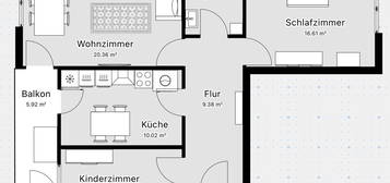 *Erstbezug nach Sanierung* 3,5 Zimmer Wohnung + Garage