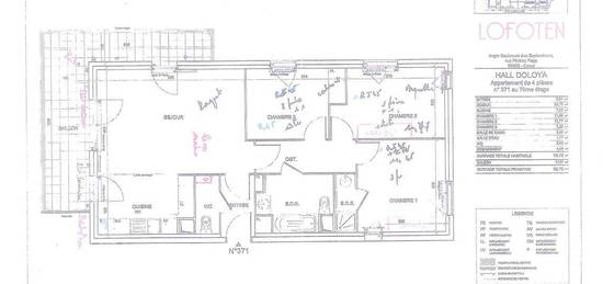 Appartement de 4 pièces à louer avec balcon en L