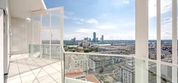 JETZT wird's leywand. Das Wohnhochhaus am Nordbahnviertel - Rooftop mit Kaminan…