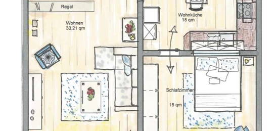 Sonnige, hochwertige 2-Zimmer-Einliegerwohnung für 1-2 Personen