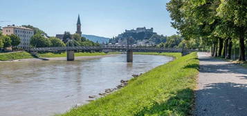 Ein seltener Juwel mitten in der Stadt Salzburg! Gartenoase an der Salzach