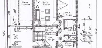 3 Zimmer,K,D,Bad,GWC in Zweifamilienhaus mit Gartennutzung