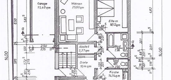 3 Zimmer,K,D,Bad,GWC in Zweifamilienhaus mit Gartennutzung