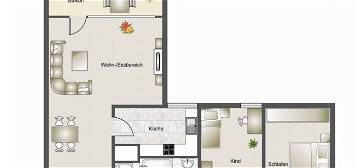 Sanierte Wohnung mit drei Zimmern sowie Balkon und Einbauküche in Nürtingen