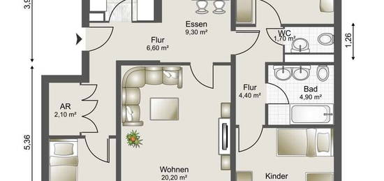 Sofort verfügbare Eigentumswohnung mit Stellplatz, selbst einziehen oder vermieten, ältere EBK vorh.