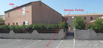 Villa T3 meublée, 45m2, CLIM, bail 8 mois oct 2024, expo Sud