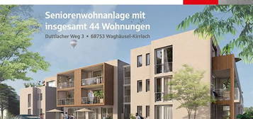 Neubau Erstbezug! Seniorengerechte 2-Zimmer-Neubauwohnung in Waghäusel-Kirrlach