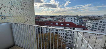 Stadtblick auf 3 Zimmern mit kleinem Balkon im 9. Stock direkt am Modenapark - zu mieten in 1030 Wien