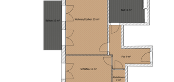 2-Raum-Wohnung - Neubauprojekt - Erstbezug