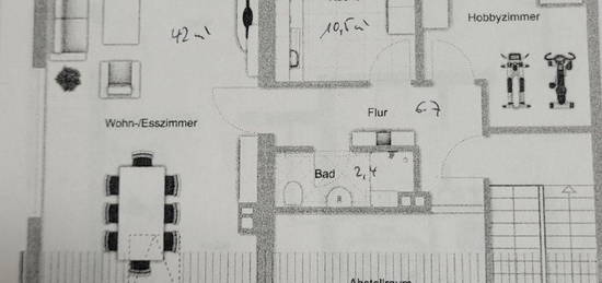 Erstbezug einer kernsanierten 2 Zimmer DG-Wohnung mit ca. 70 m²