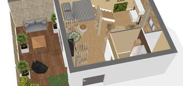 Grand studio 30 m2 avec terrasse et parking