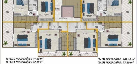 OPTMUM GY'den MERKEZDE 2+1 ARAKAT 80 m2 ASANSRL DARE