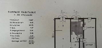 Maison 4 pièces 2ch, 80m2, jardin 287m2, Haut-Samoreau