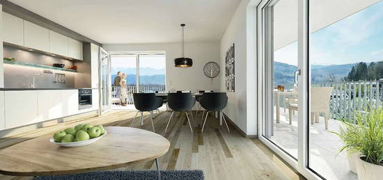 Wohnen wo andere Urlaub machen - moderne 3 Zimmer Neubauwohnung mit 100m² Terrasse, Seeblick und eigener Badekabine