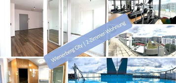 Wienerberg City, 2-Zimmer-Wohnung mit Wellness- / Fitnessbereich, Panoramablick und Concierge-Dienst