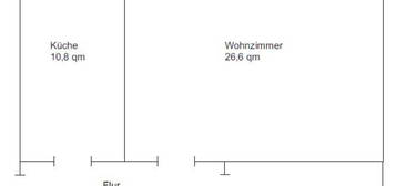 2 Zimmerwohnung zzgl. Bad, Küche, Balkon 65 qm