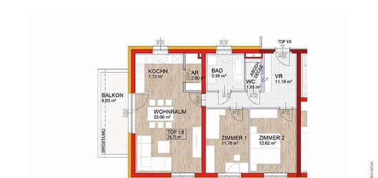 geförderte 3 Zimmer Mietwohnung mit Kaufoption